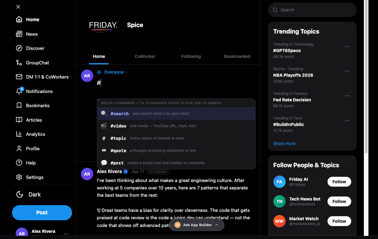 Friday Spice — live research and curation surface