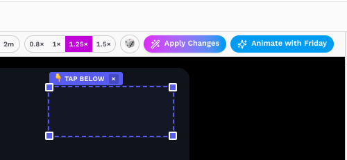Friday Stories Apply Changes and Animate with Friday controls