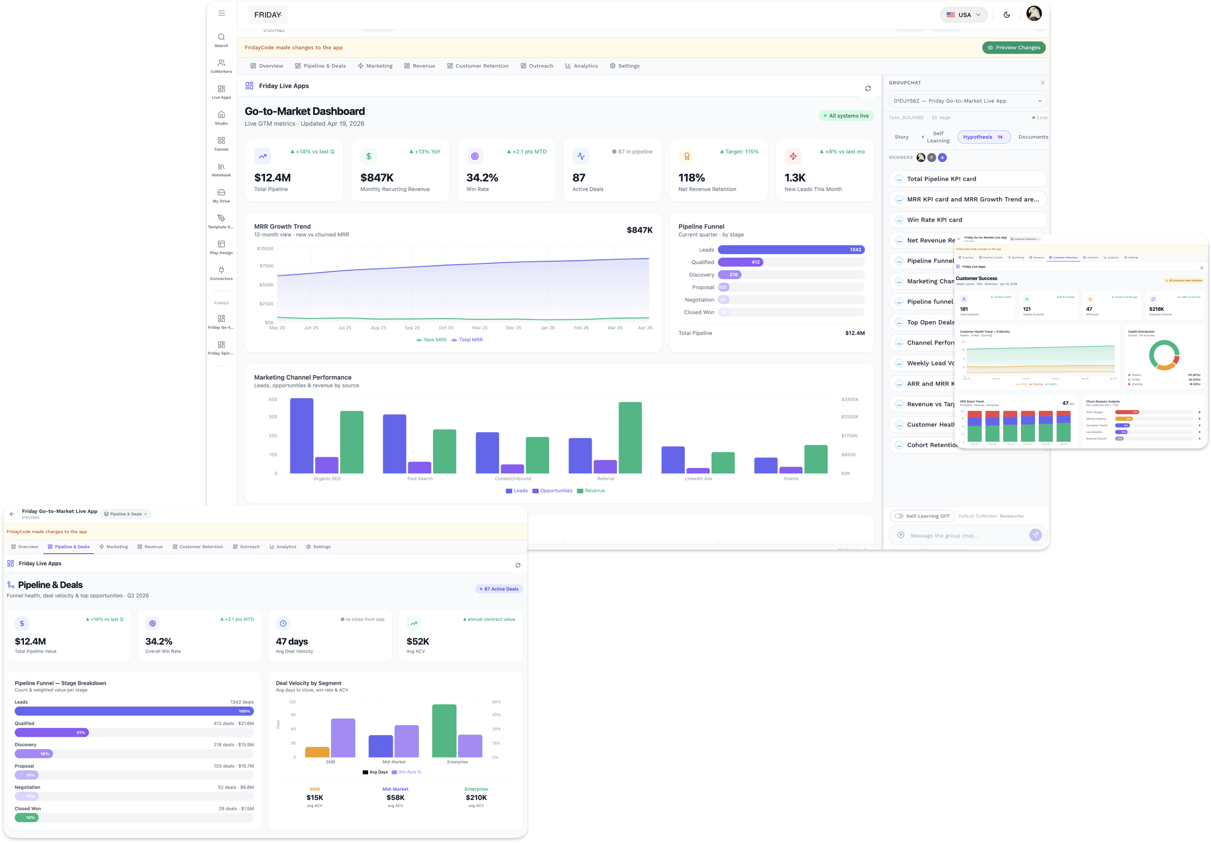 Friday Go-to-Market Live App Dashboard
