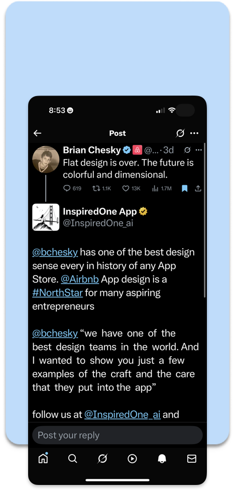 Create a post using InspiredOne