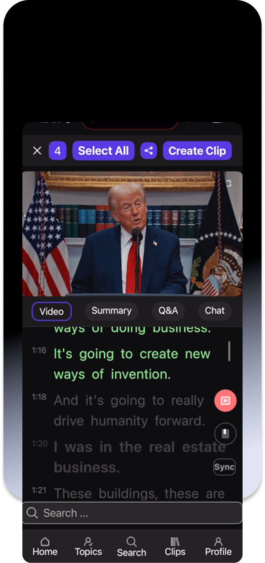 Create a video clip in 20 seconds